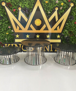 Bộ kệ Inox mặt kính Mẫu 3
